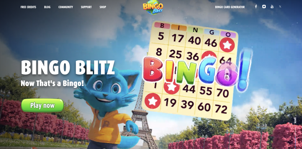 Image of Bingo Blitz website